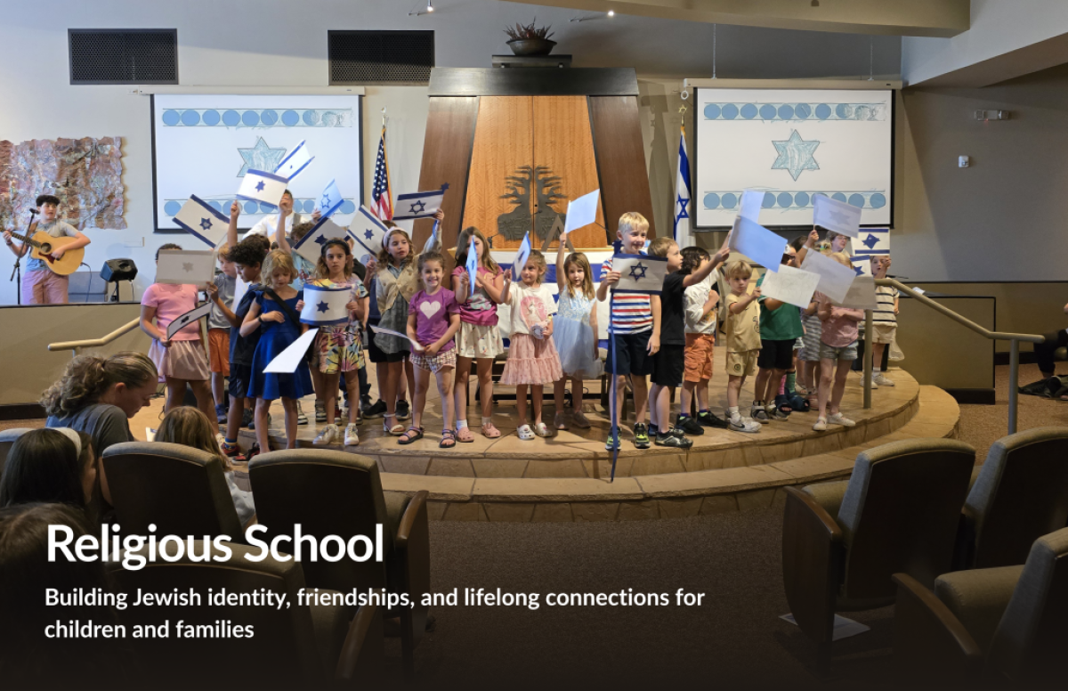 Religious school children participating in a sanctuary gathering